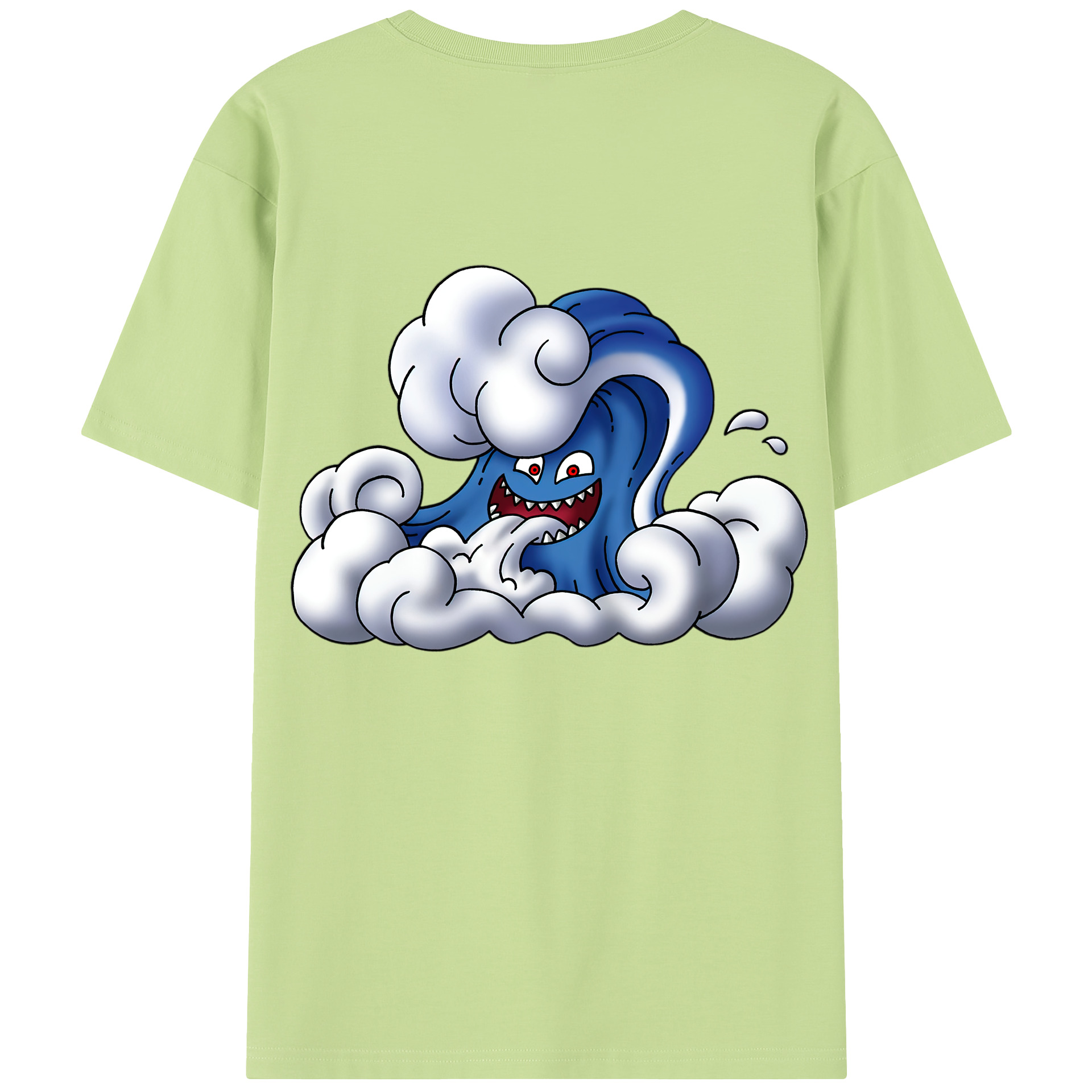 （画像用） ドラゴンクエスト Doragon Kuesuto Dragon Quest 綿100％半袖Tシャツ（背面プリント）